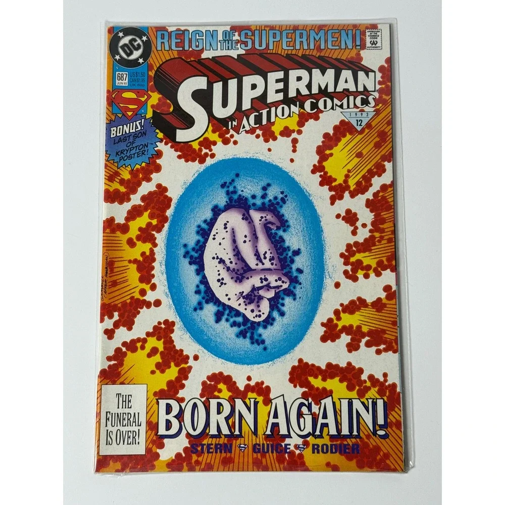 Superman Action Comics 687 Reign of the Supermen Born Again June 1993 DC Comics
